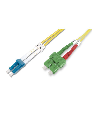 Digitus Fibra óptica modo único cable de conexión SC ( APC ) a LC ( PC )