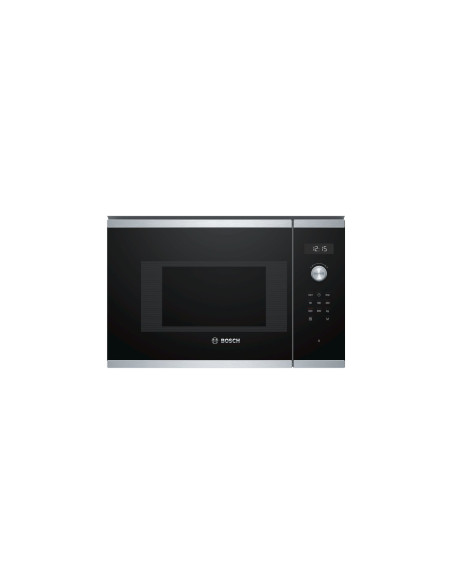 Bosch Serie 6 BFL524MS0 microondas Negro, Acero inoxidable Solo microondas Integrado 20 L 800 W