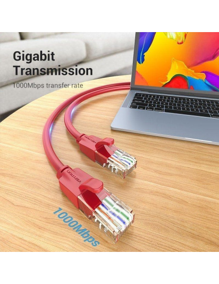 CABLE DE RED CAT.6 UTP 2M VENTION RED