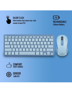 TECLADO + RATON NGS FANTASY KIT WIRELESS BLUE 2
