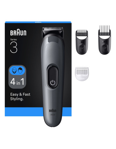 Braun AIO3500 cortadora de pelo y maquinilla Negro, Gris 14