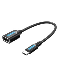 CABLE CONVERSOR VENTION USB-C/M - USB-A/H 15CM BLACK