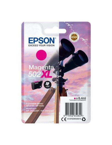 TINTA EPSON C13T02W34010 T02W3 MAGENTA 502XL