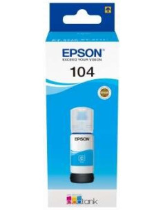 TINTA EPSON BOTE 104 CYAN ECOTANK BOTTLE C13T00P240