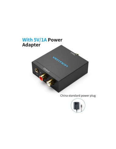 CONVERSOR AUDIO VENTION TOSLINK Y RCA A 2X RCA