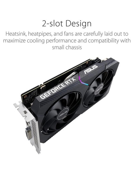 TARJETA DE VIDEO ASUS DUAL NVIDIA RTX 3050 8GB V2 OC GDRR6 PCIE