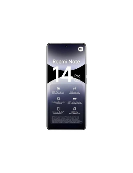 SMARTPHONE XIAOMI REDMI NOTE 14 PRO 6.67 FHD+ 8GB/256GB/200MP/NFC/5G BLACK