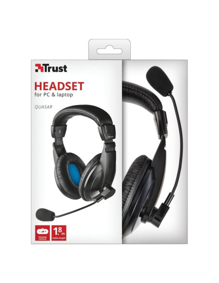 AURICULARES TRUST QUASAR HEADSET PC