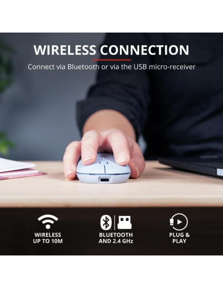 RATON TRUST PUCK RECARGABLE WIRELESS BLUETOOTH BLUE