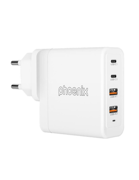 CARGADOR PHOENIX 100W SMARTPHONE/PORTATIL/TABLET 2X USB-A + 2X USB-C