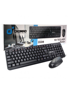 KIT TECLADO + RATÓN CON CABLE USB CROMAD