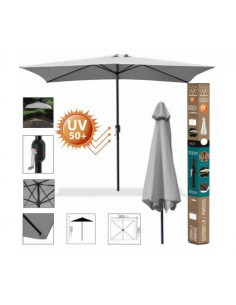 SOMBRILLA JARDIN 3X2 METROS UV50+ GRIS
