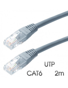 CABLE DE RED UTP CAT 6 2M GRIS CLARO CROMAD