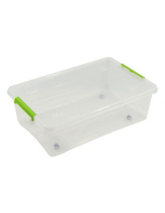 CAJA ORGANIZADORA CON TAPA, RUEDAS Y CIERRES 585X390X170MM ARTPLAST