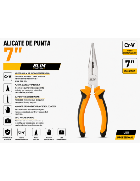 ALICATE DE PUNTA 7\" BLIM