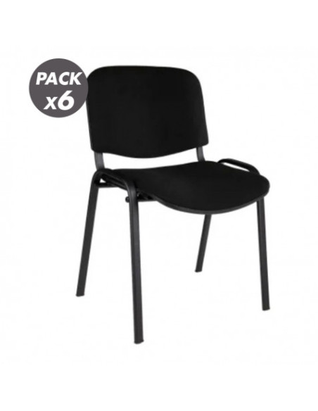PACK 6 SILLAS CONFIDENTE NEGRAS MUVIP