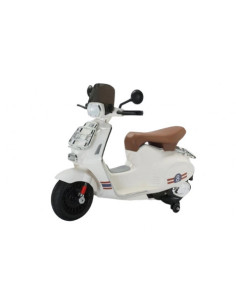MOTO SCOOTER CLASICO CON RUEDINES BLANCO
