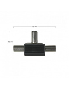 ADAPTADOR INDUCTIVO TV (2 MACHO/1 HEMBRA) NEGRO SEVENON