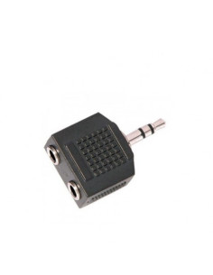 ADAPTADOR STEREO MINI JACK A 2 MINI JACK HEMBRAS CROMAD