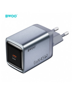 CARGADOR CORRIENTE TIPO C 45W GRIS BO-CDA237 BWOO