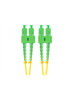 Lanberg FO-SASA-SD11-0020-YE cable de fibra optica 2 m SC/APC G.657.A1 Verde, Amarillo