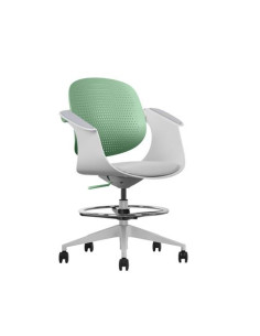SILLA / TABURETE DE OFICINA TOP WORK VERDE CROMAD