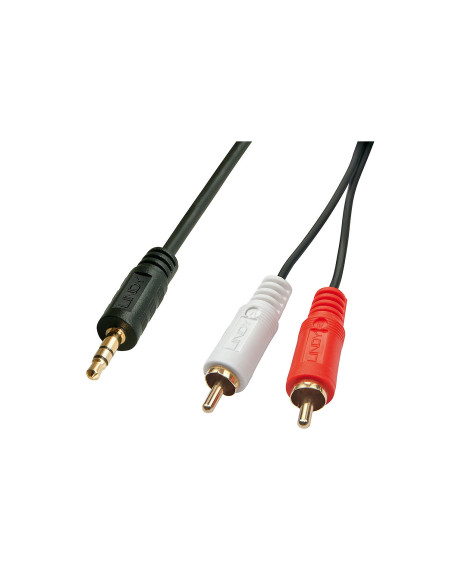 Lindy 35685 cable de audio 10 m 2 x RCA 3,5mm Negro