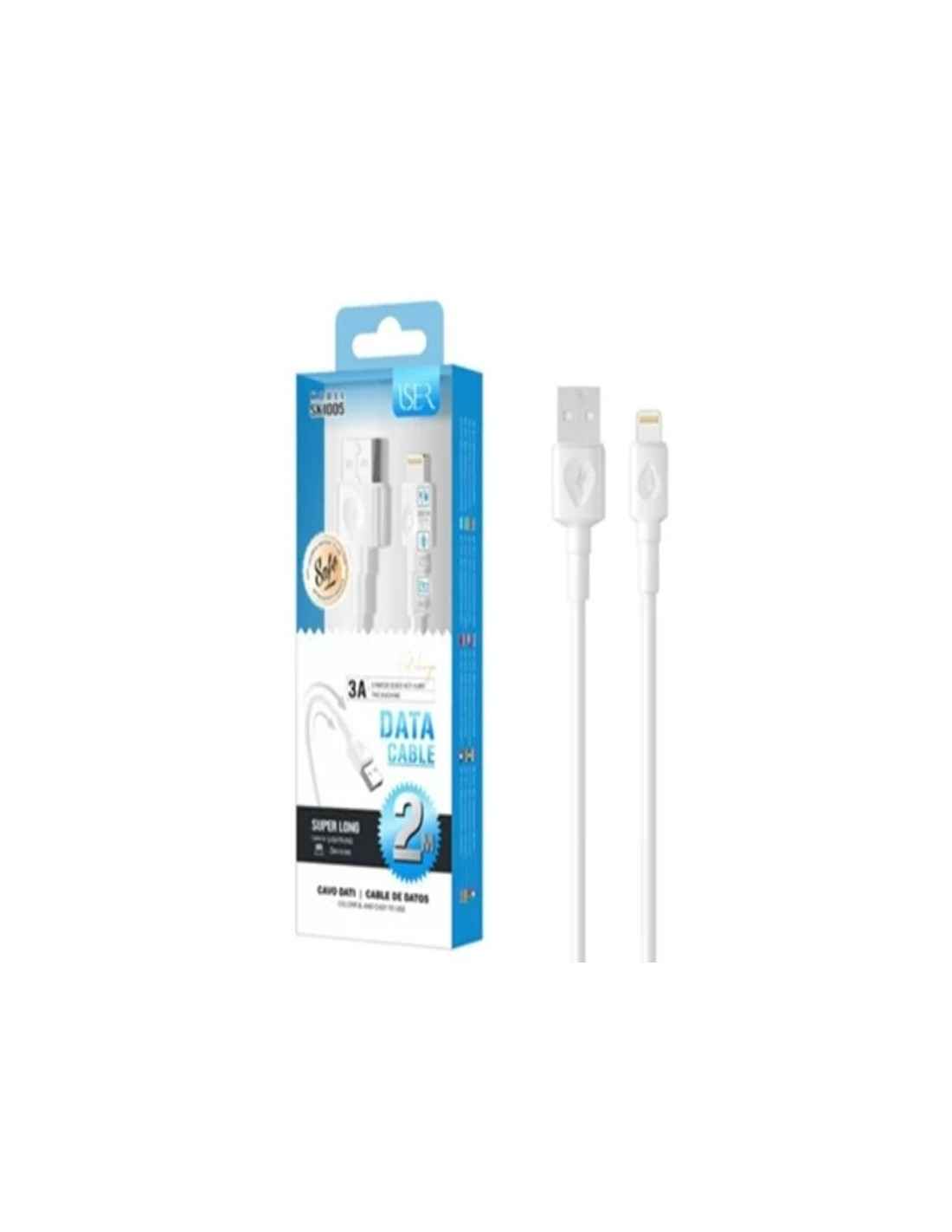 CABLE USB A LIGHTNING 2MTR