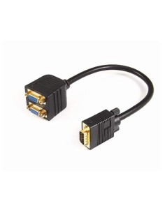 CABLE ADAPTADOR VGA MACHO A 2 VGA HEMBRAS