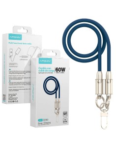 CORDÓN CON CABLE DE CARGA USB-C A USB-C 60W 120CM APOKIN