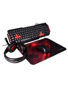 PACK MARS GAMING TECLADO + RATÓN + ALFOMBRILLA + AURICULARES