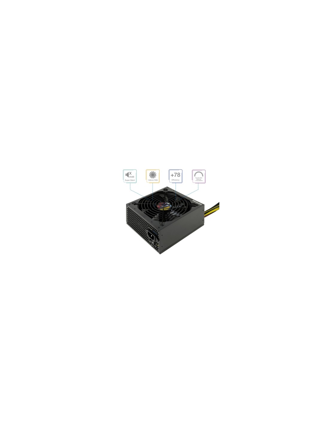 TooQ TQAPOLO-700SP unidad de fuente de alimentación 700 W 20+4 pin ATX ATX Negro
