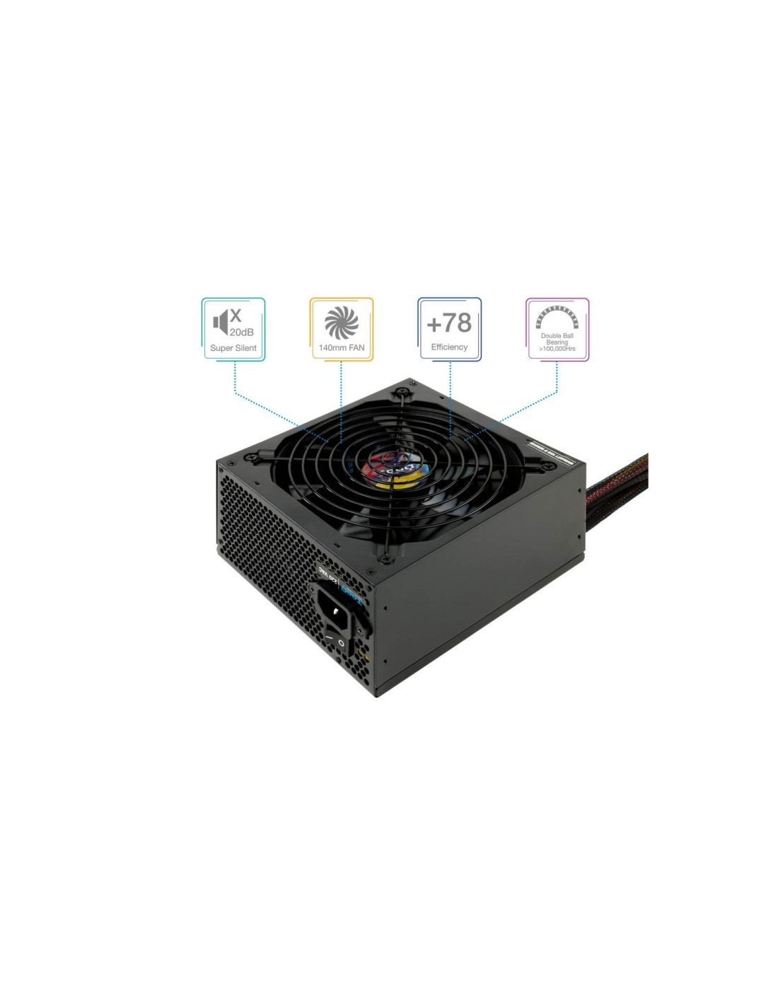 FUENTE ALIMENTACION 750W TOOQ PFC-ACTIVO 5SATA 14CM ATX