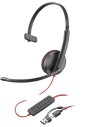 POLY Auriculares Blackwire 3210 monaural USB-C + adaptador USB-C/A (paquete)