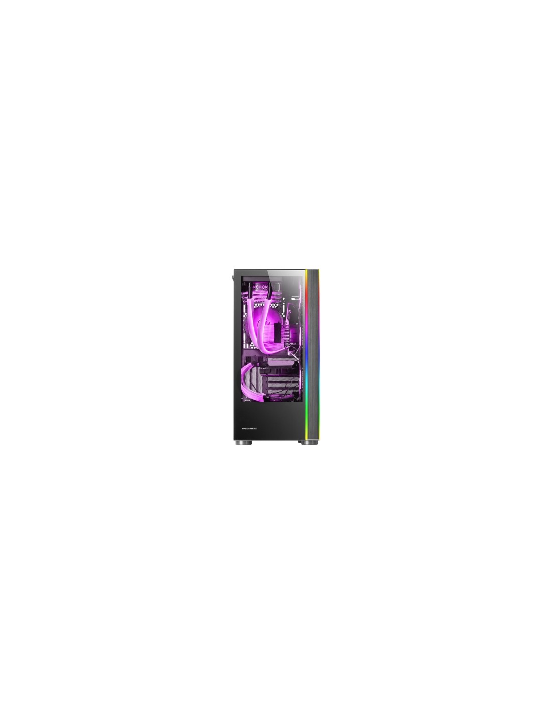 Mars Gaming MC-ULTRA Negro Torre Gaming Custom XXL E-ATX Doble Tira LED ARGB Doble Ventana Cristal Templado Estructura Cámara Du