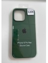 IPHONE 16 PRO MAX FUNDA SILICONE CASE VERDE CON LOGO NEGRO