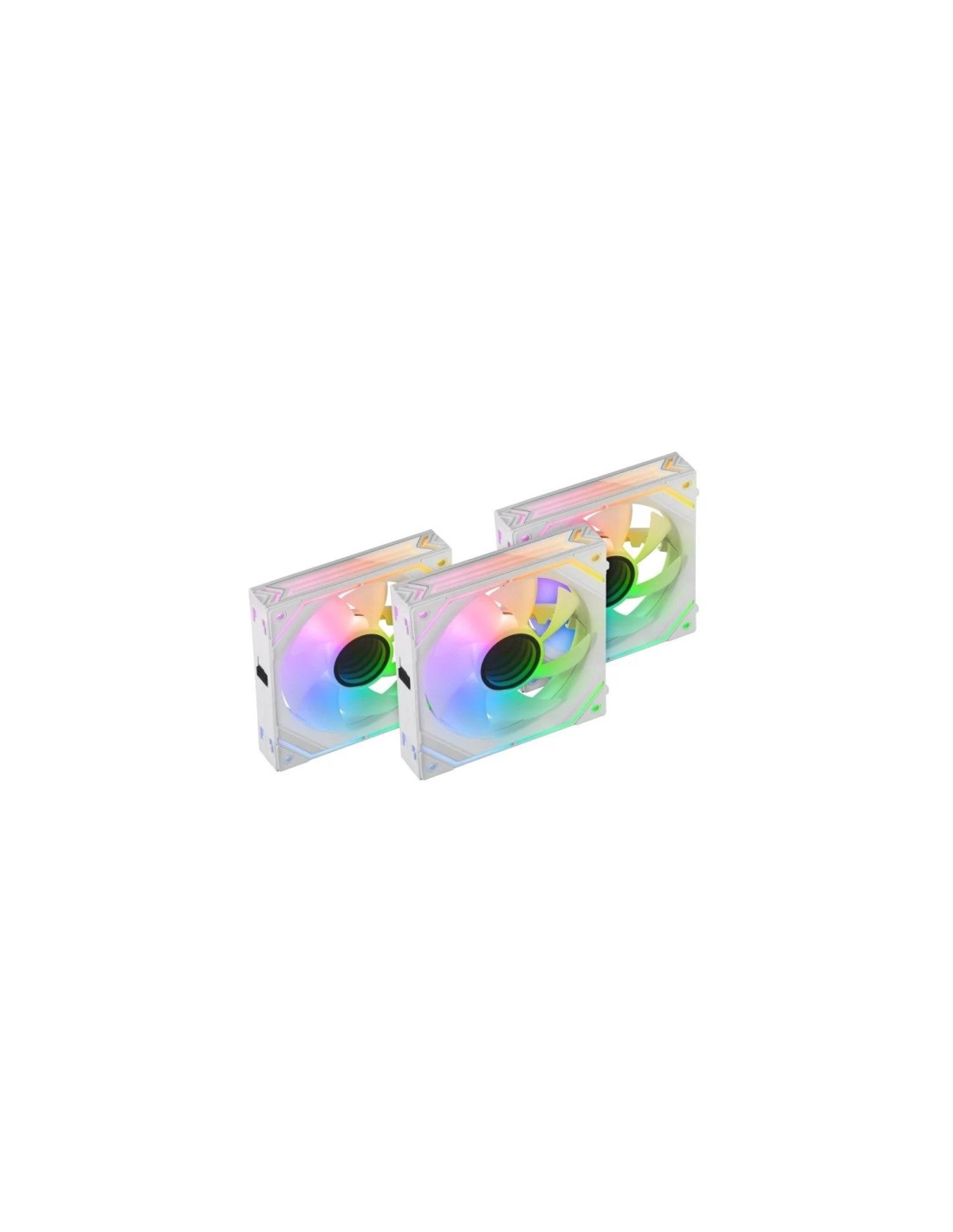 Pack 3 Ventiladores Mars Gaming MF-LINKFINITYKIT/ 12cm/ ARGB/ Blancos