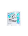 ABYSM Danube Sava H500 White Escritorio Transparente, Blanco