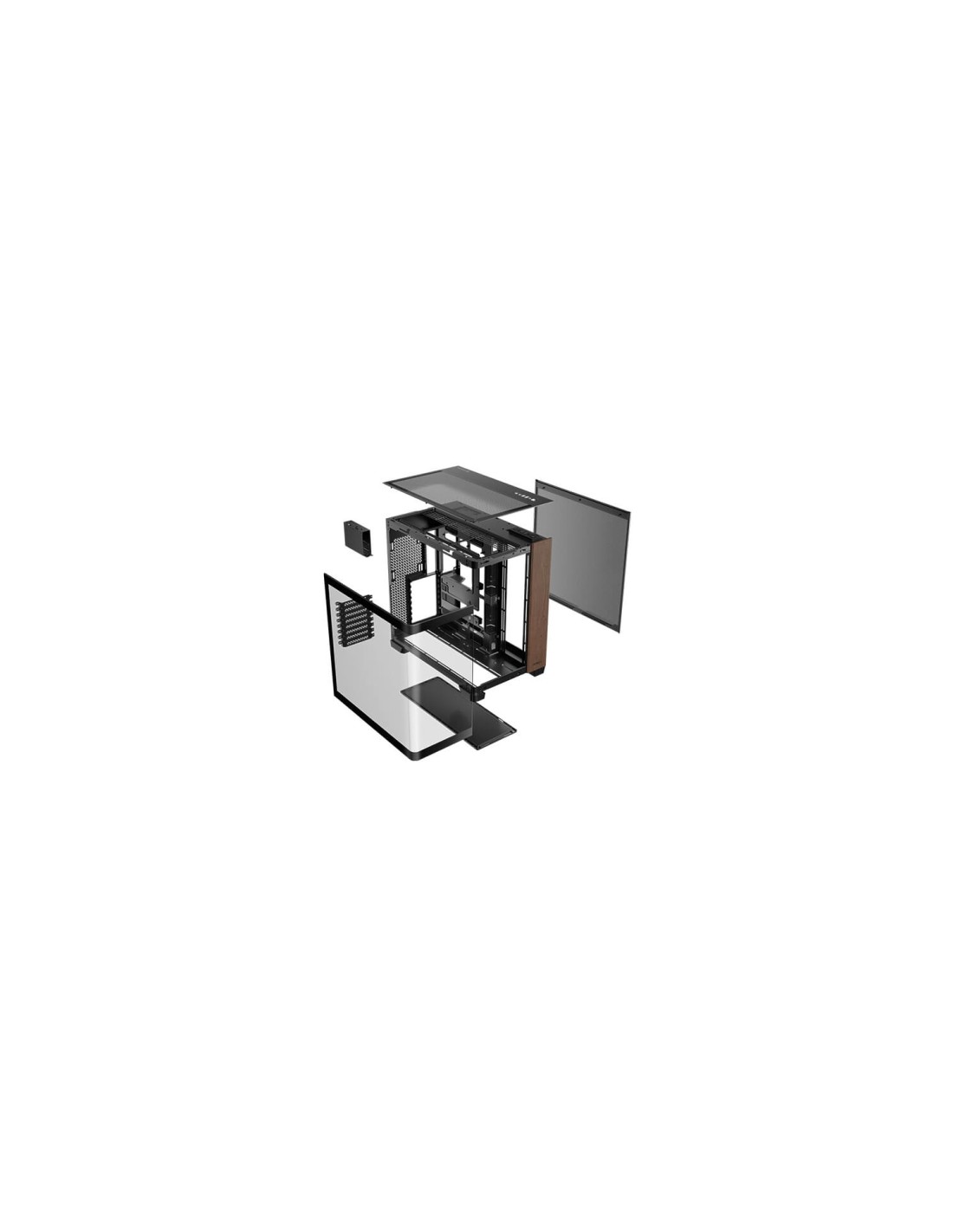 Antec C8 Curve Wood Full Tower Negro, Transparente, Madera