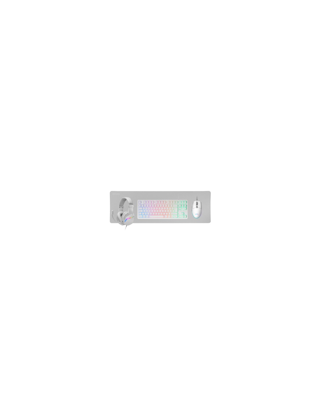 Mars Gaming MCP-RGB3 teclado Ratón incluido Juego USB QWERTY Español Blanco
