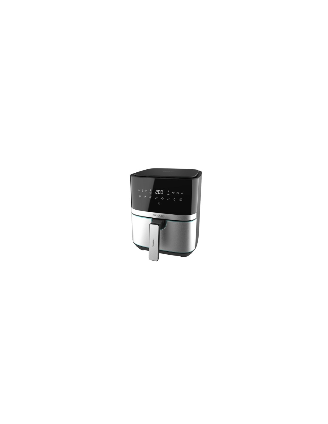 Cecotec 03315 freidora Sencillo 5,5 L Independiente 1700 W Freidora de aire caliente Negro, Acero inoxidable