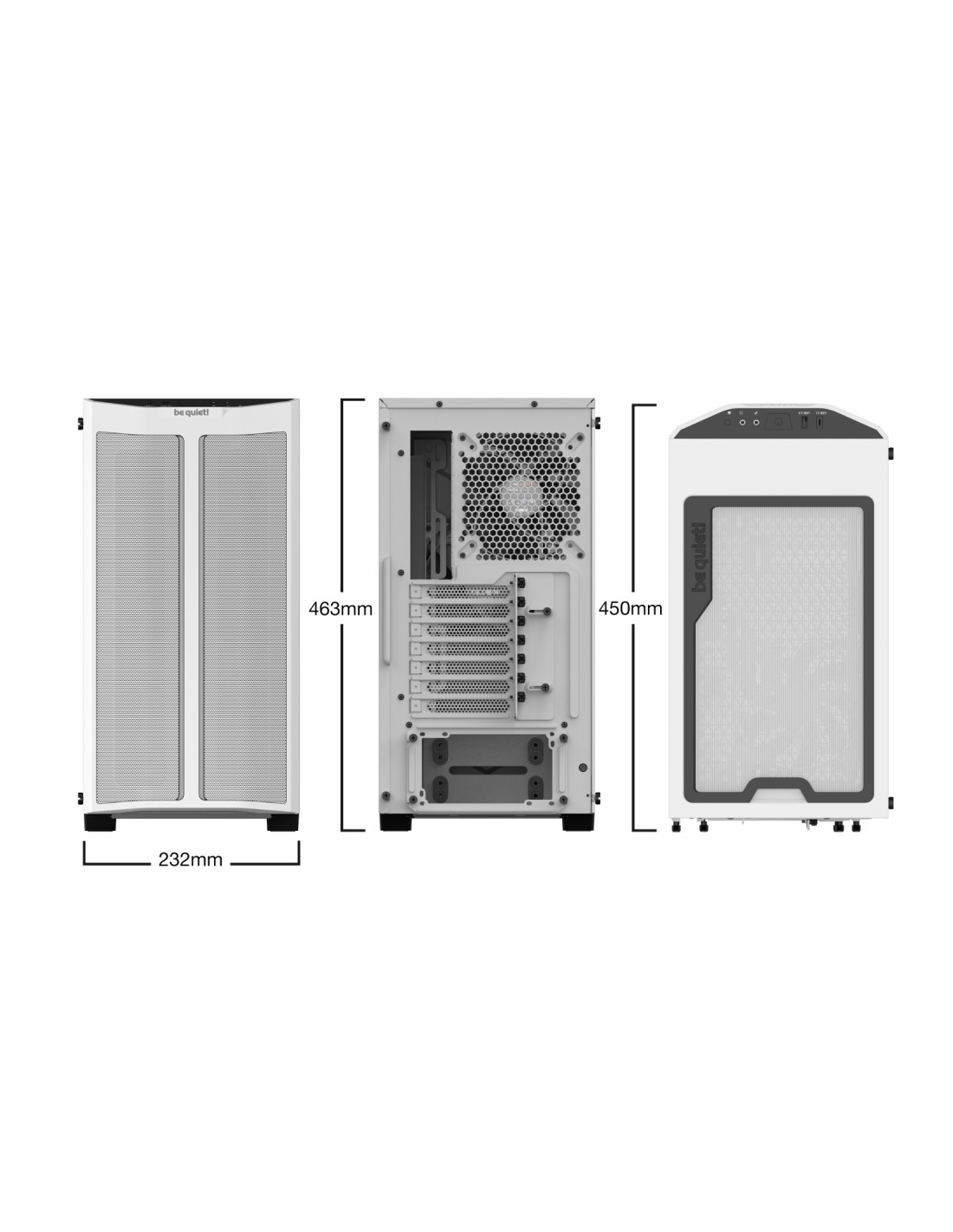CAJA TORRE BE QUIET PURE BASE 500DX BLANCO BGW38