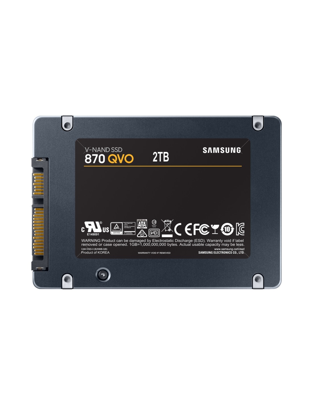 Disco ssd samsung 870 qvo 2tb sata 3 gris MZ-77Q2T0BW