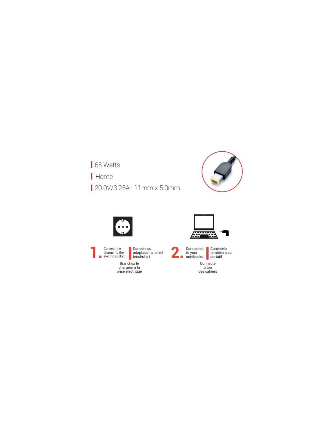 Approx appA11 65W cargador portatil for Lenovo