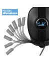 Auriculares gaming ewent play 2 conectores 3.5mm usb negro PL3321