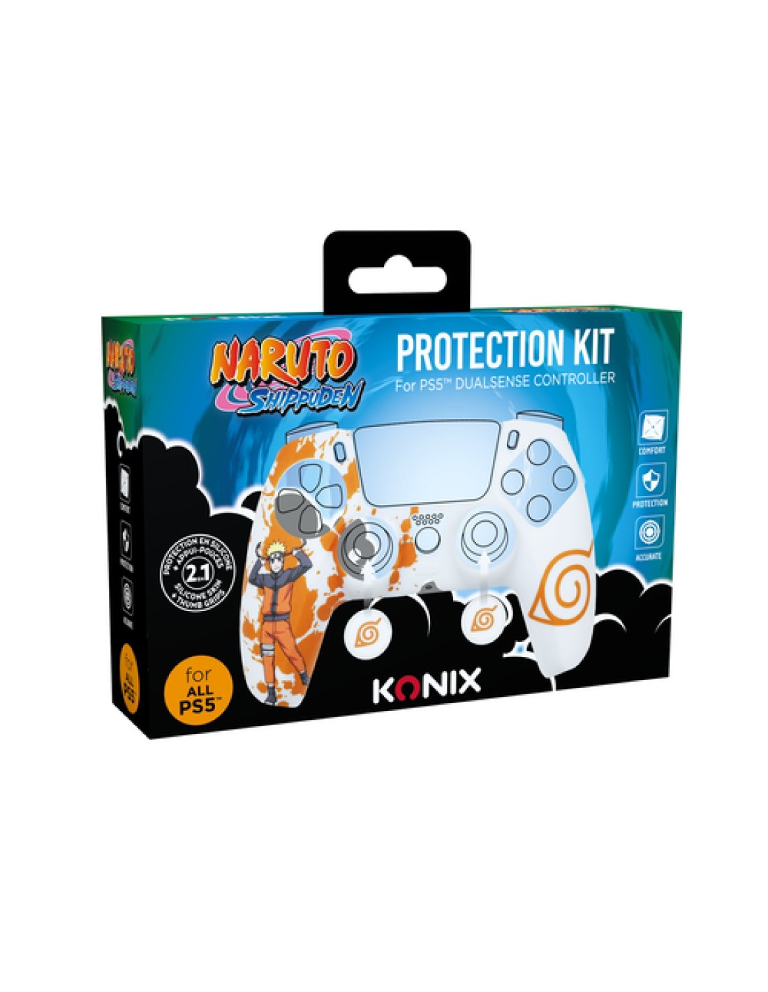 Konix Naruto 80389000005 accesorio de controlador de juego Funda de silicona para mayor agarre y protección