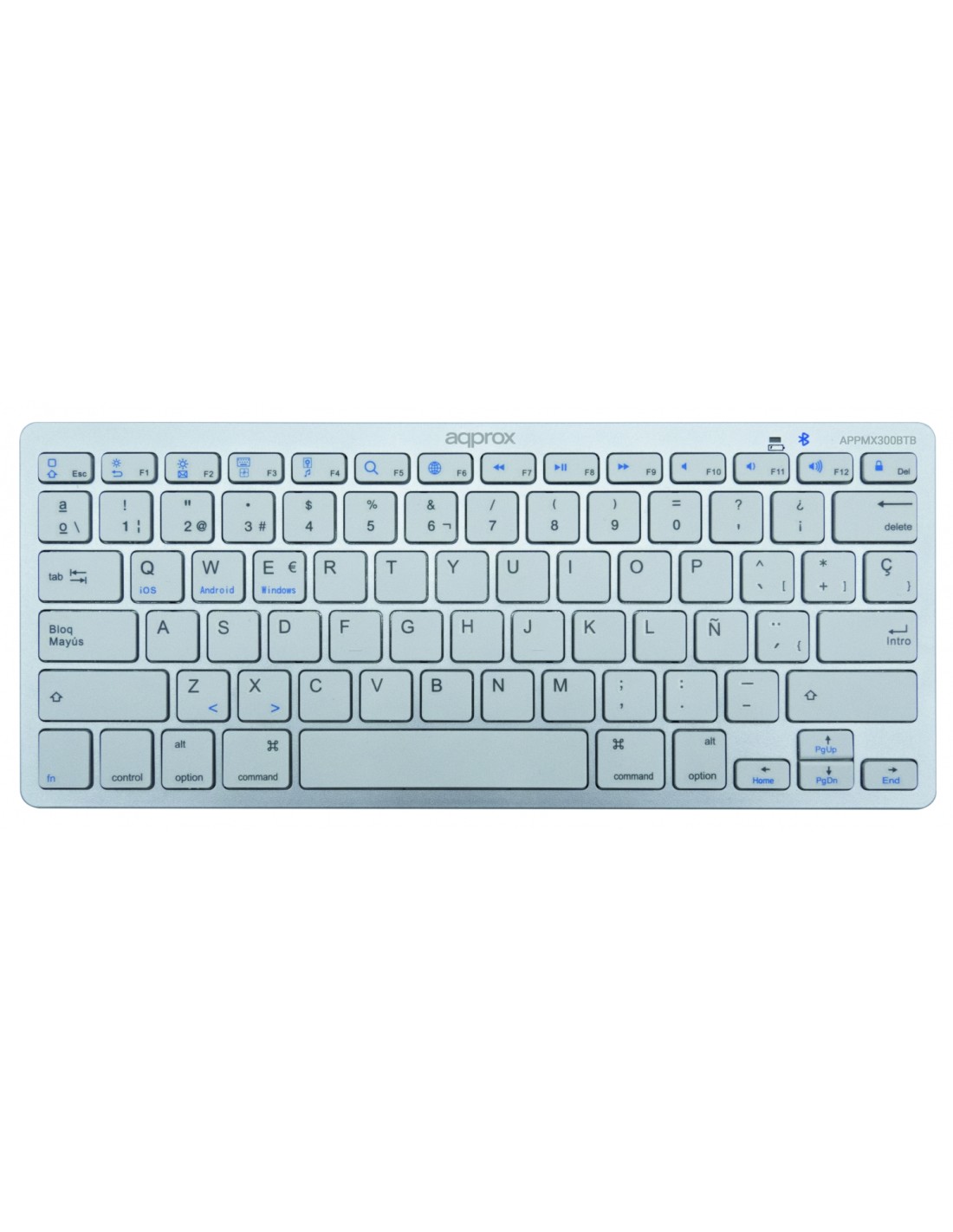 Approx Teclado APPMX300BTB Bluetooth plata