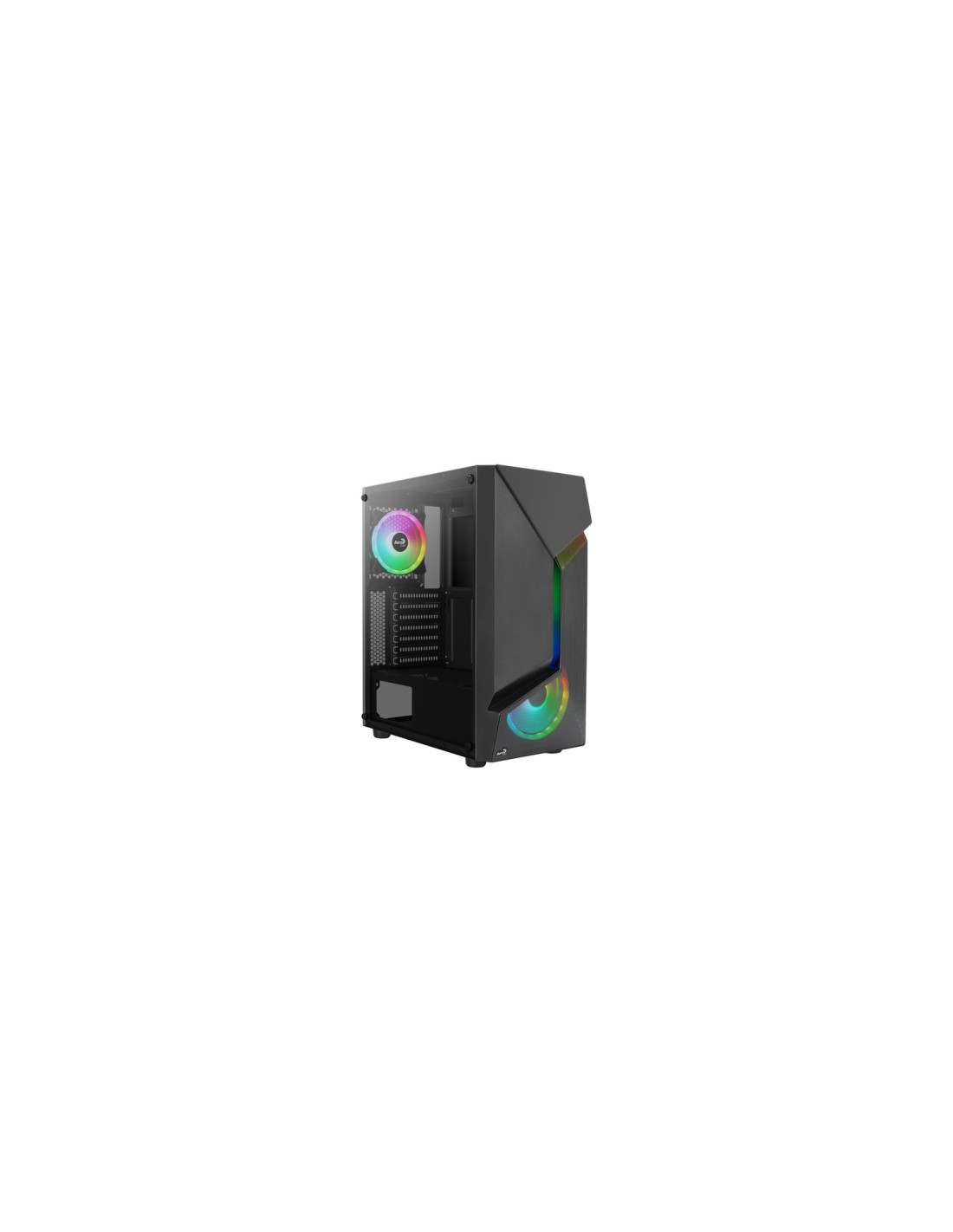 Aerocool SCAPEBKV3 Caja Gaming ATX Frontal RGB LED Cristal Templado 3xVentiladores ARGB Negro