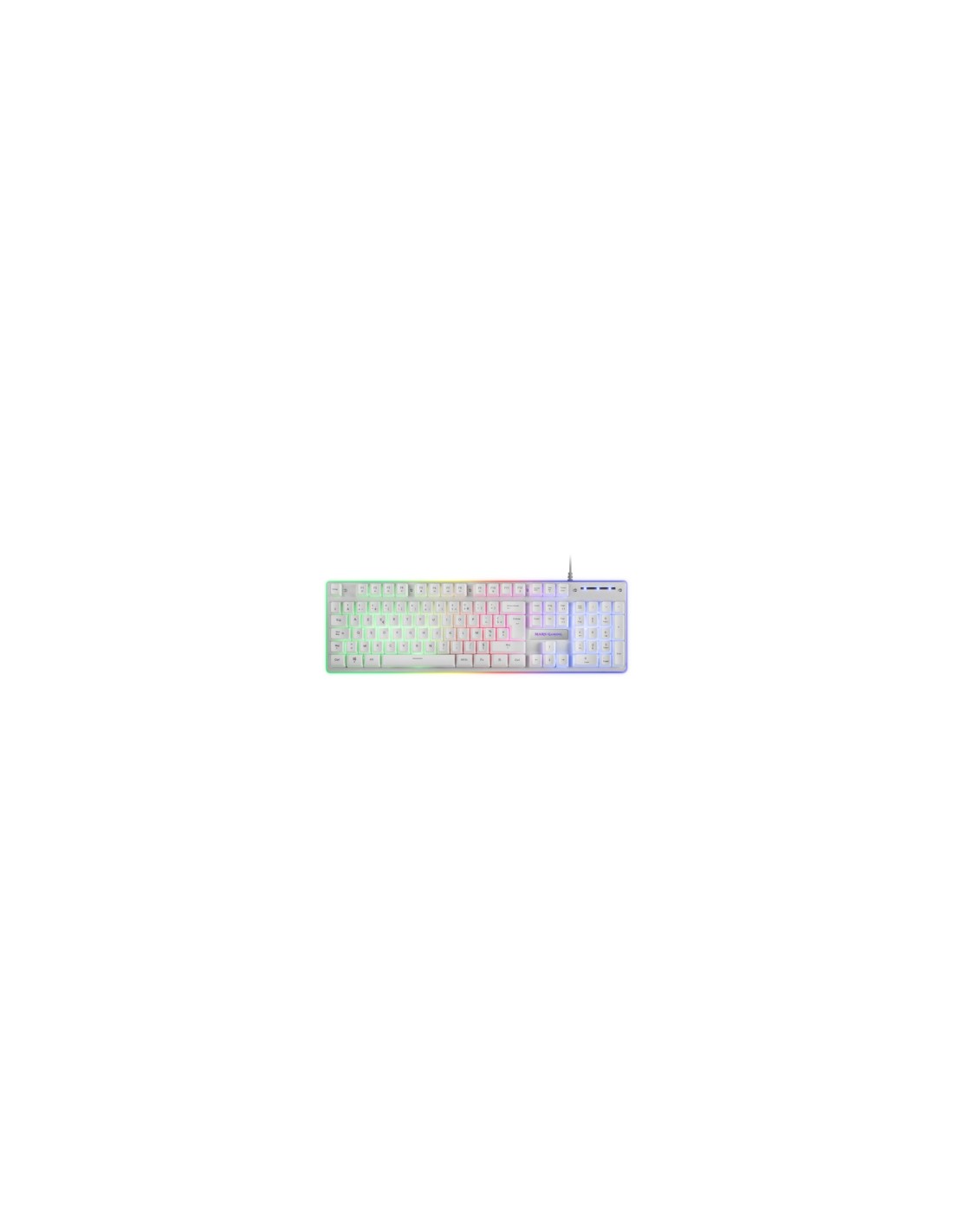 Mars Gaming MCPXWFR Combo Teclado+Ratón+Alfombrilla Blanco FR