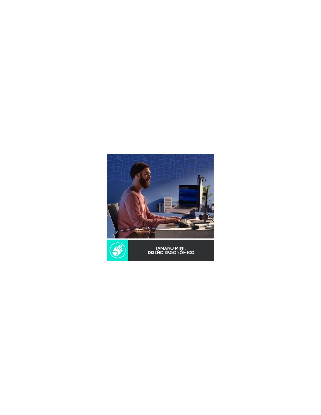 Logitech MX Mini Mechanical teclado RF Wireless + Bluetooth QWERTY Internacional de EE.UU. Grafito, Gris